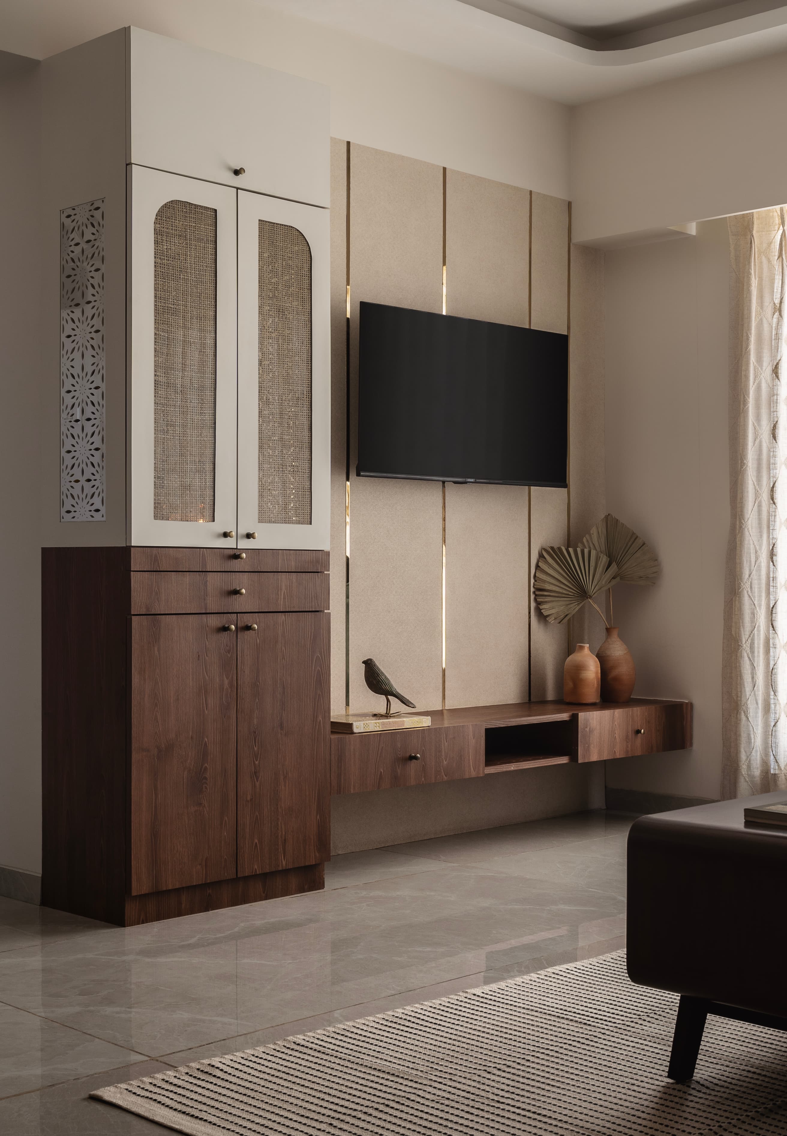Warmly styled living room showcasing The Black Touch design approach